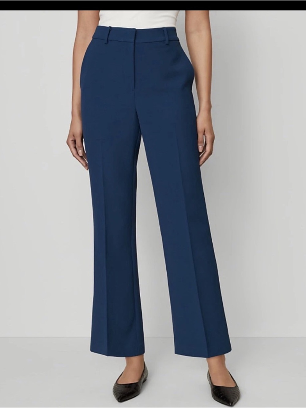 Ann Taylor Fluid Crepe Flare Ankle Pant